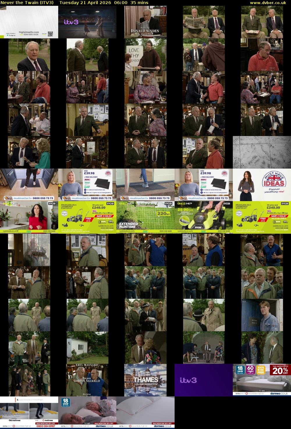 Never the Twain (ITV3) Tuesday 21 April 2026 06:00 - 06:35