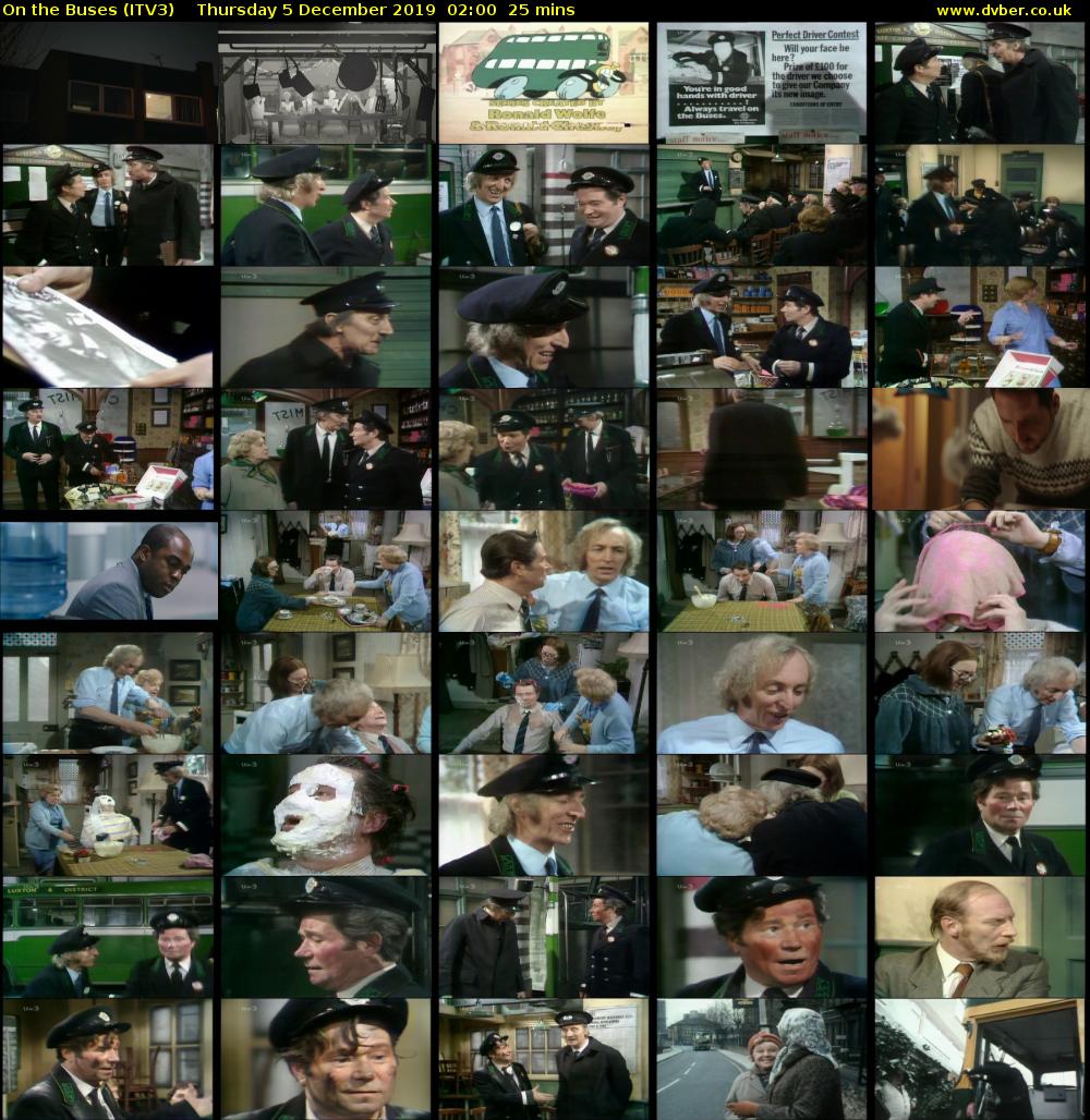 On the Buses (ITV3) Thursday 5 December 2019 02:00 - 02:25