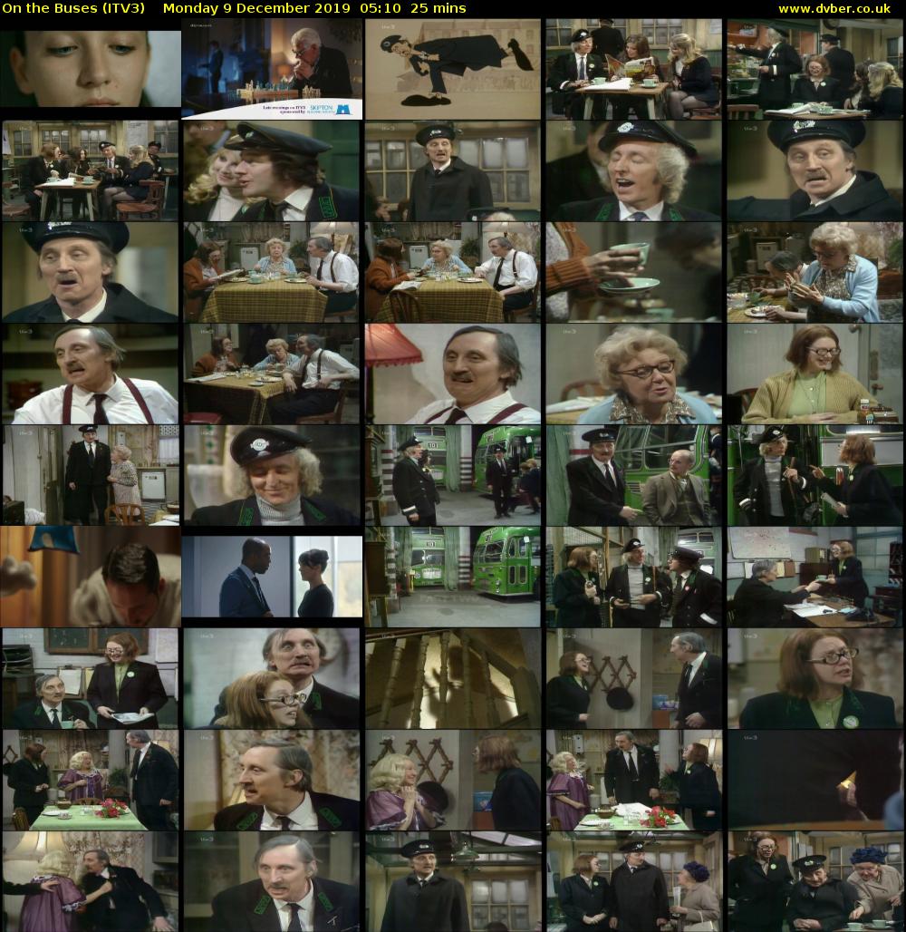 On the Buses (ITV3) Monday 9 December 2019 05:10 - 05:35