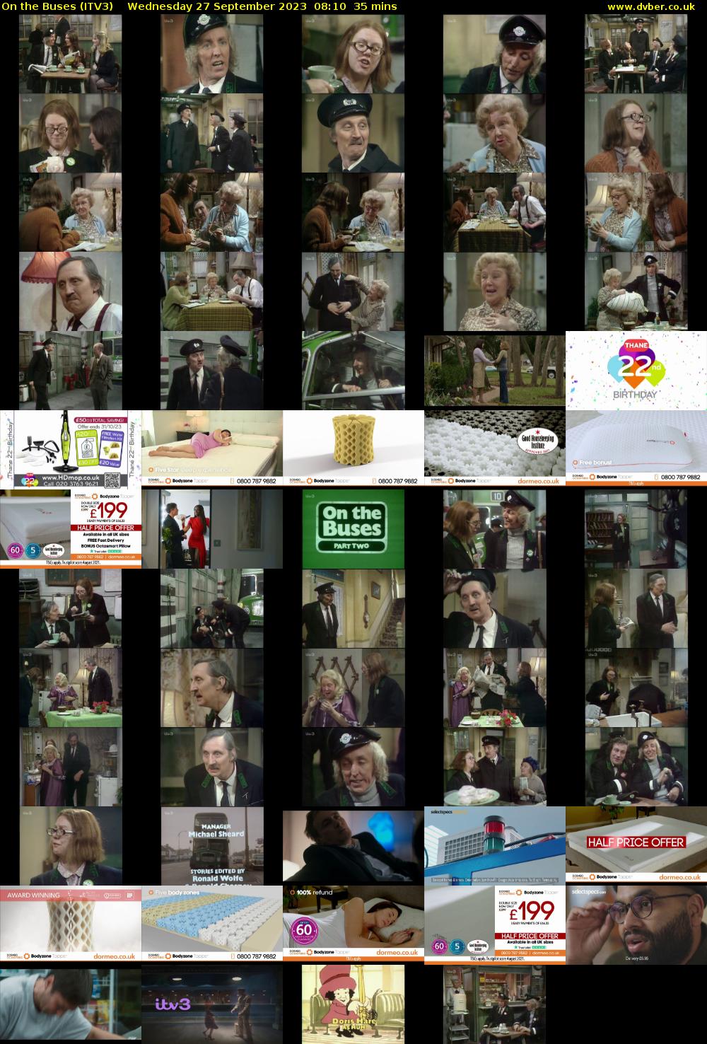 On the Buses (ITV3) Wednesday 27 September 2023 08:10 - 08:45