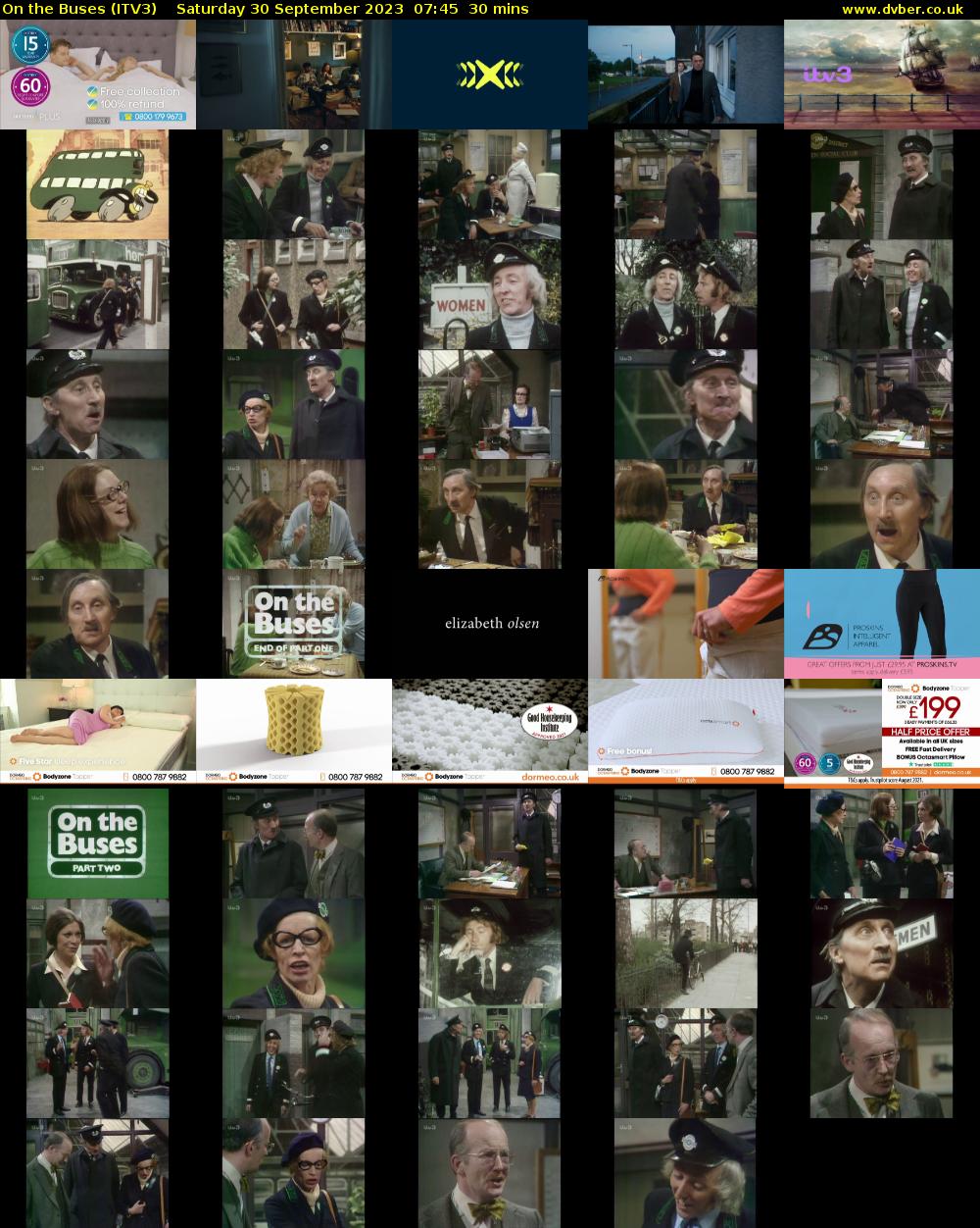 On the Buses (ITV3) Saturday 30 September 2023 07:45 - 08:15