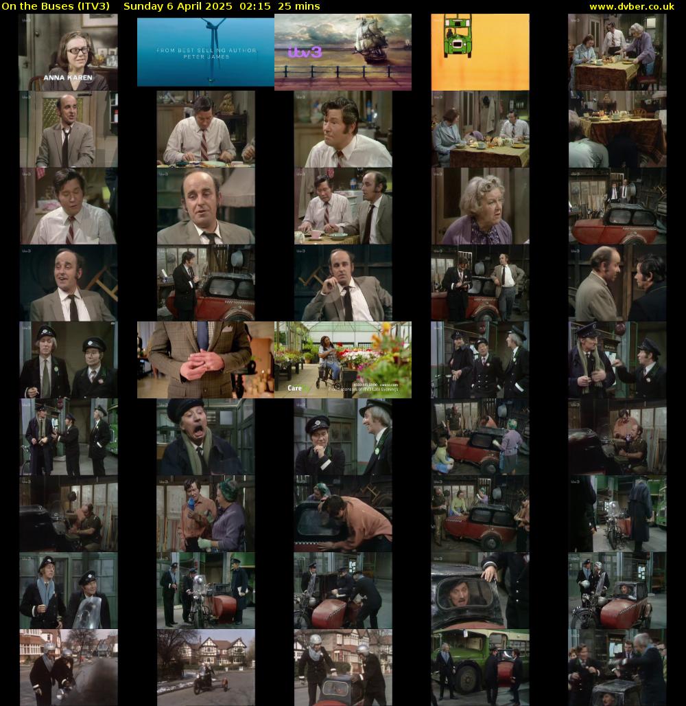On the Buses (ITV3) Sunday 6 April 2025 02:15 - 02:40