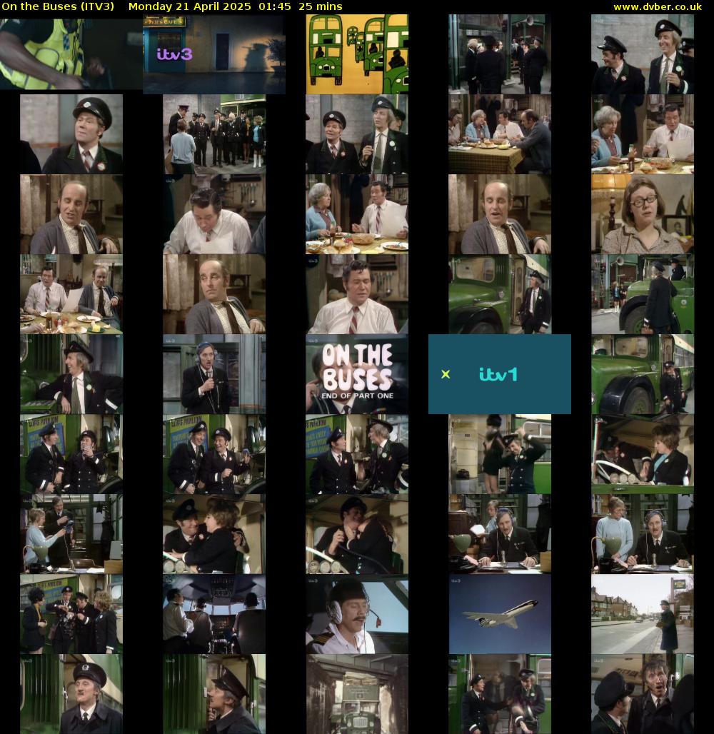 On the Buses (ITV3) Monday 21 April 2025 01:45 - 02:10