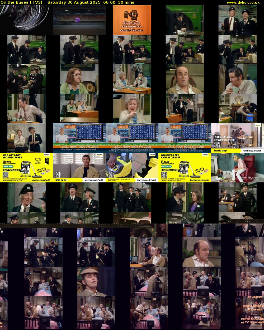 On the Buses (ITV3) Saturday 30 August 2025 06:00 - 06:30