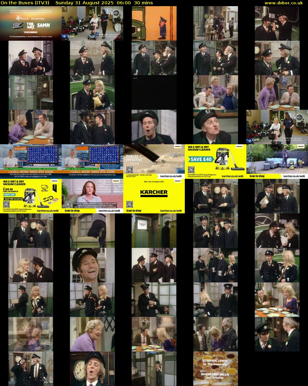 On the Buses (ITV3) Sunday 31 August 2025 06:00 - 06:30