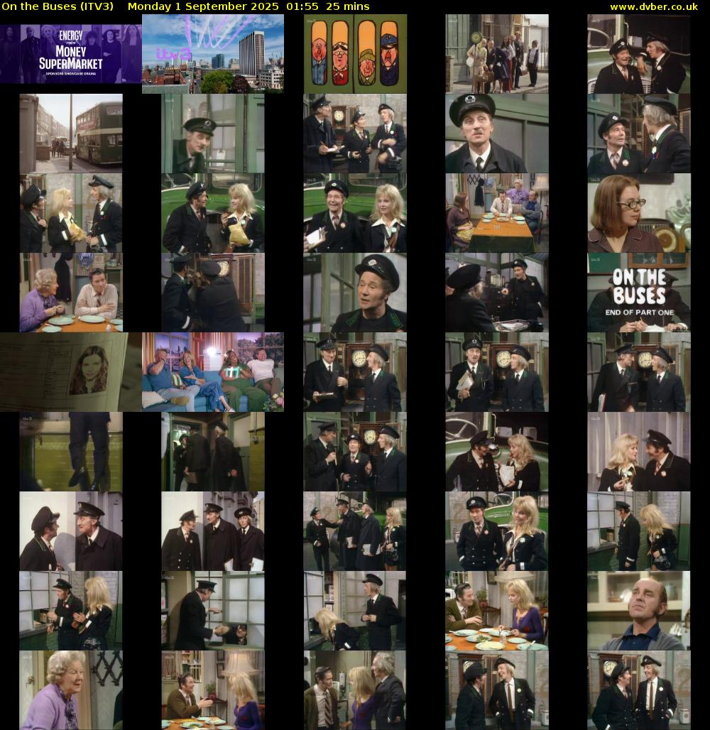 On the Buses (ITV3) Monday 1 September 2025 01:55 - 02:20