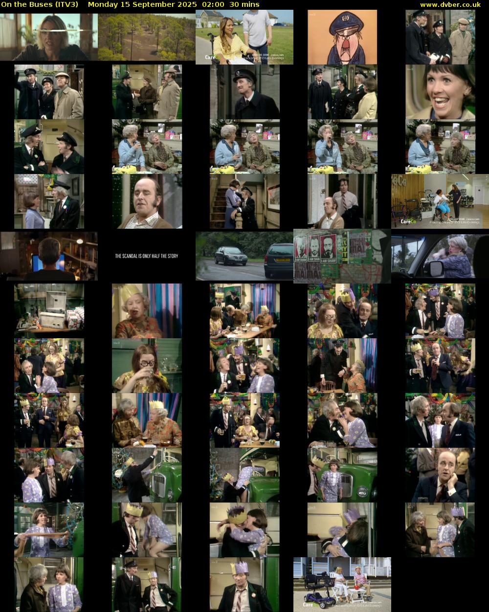 On the Buses (ITV3) Monday 15 September 2025 02:00 - 02:30