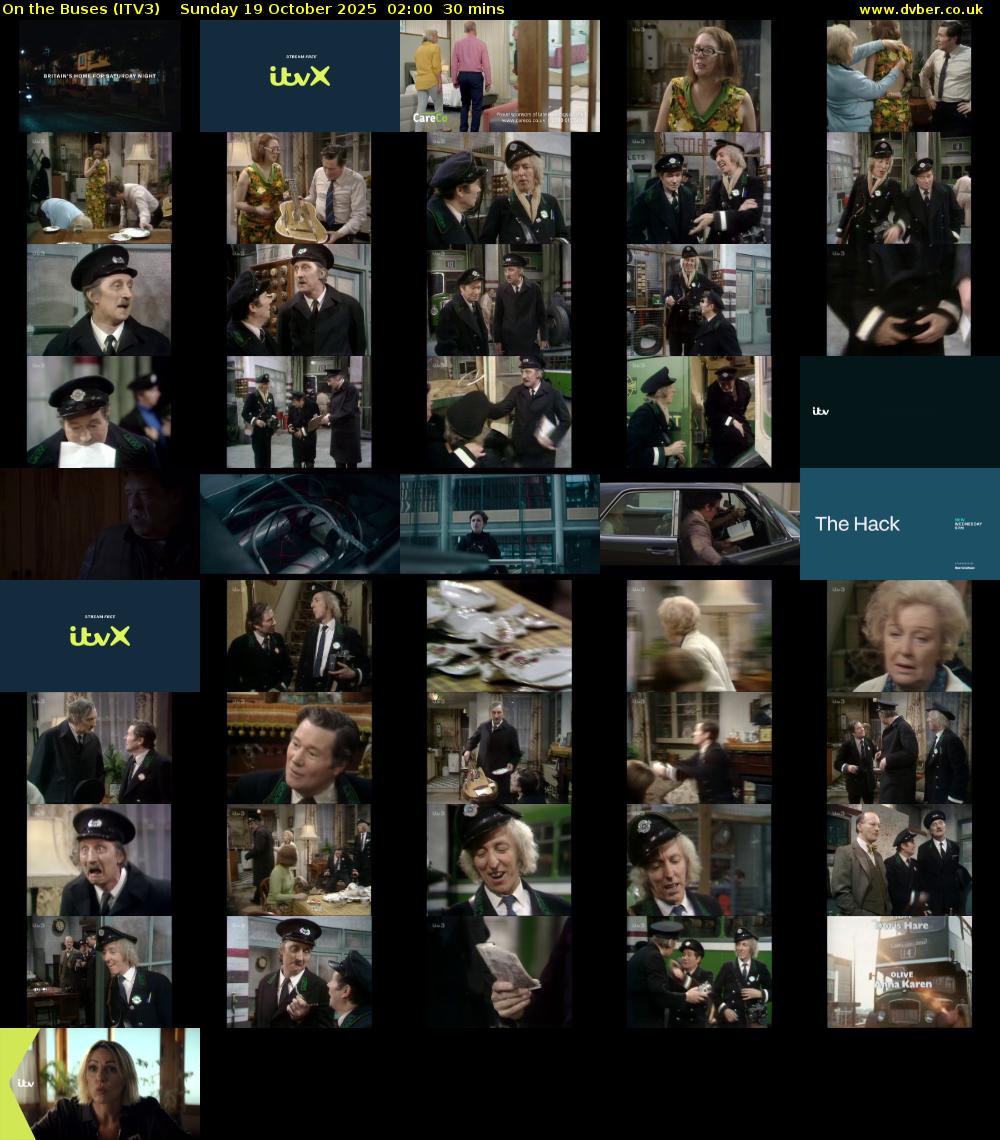 On the Buses (ITV3) Sunday 19 October 2025 02:00 - 02:30