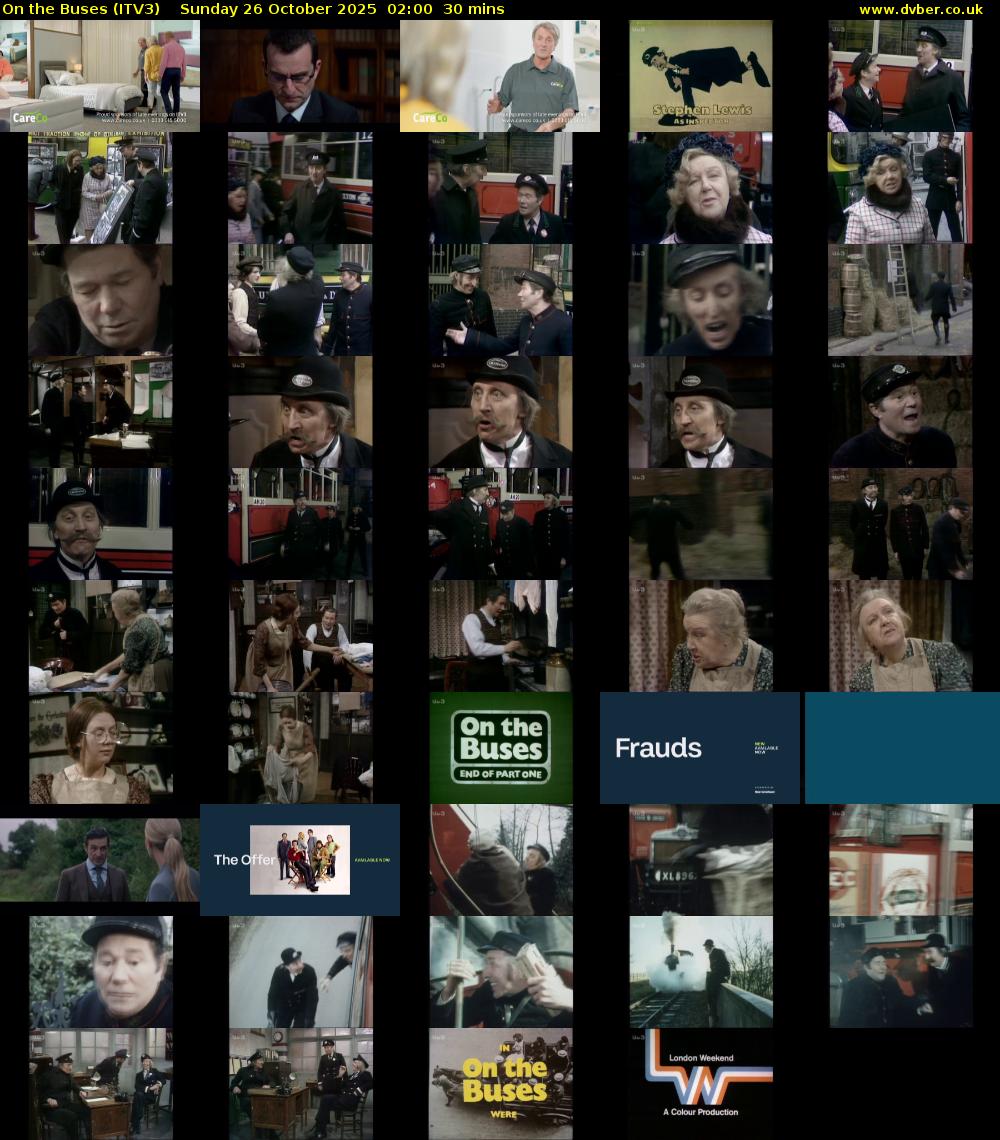 On the Buses (ITV3) Sunday 26 October 2025 02:00 - 02:30