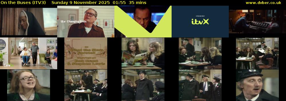 On the Buses (ITV3) Sunday 9 November 2025 01:55 - 02:30