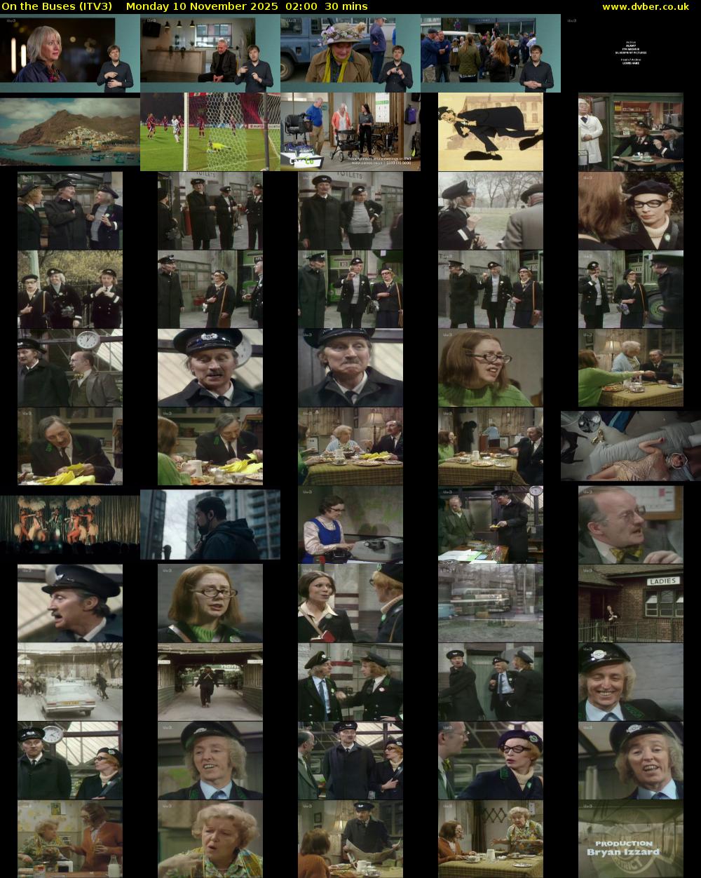 On the Buses (ITV3) Monday 10 November 2025 02:00 - 02:30