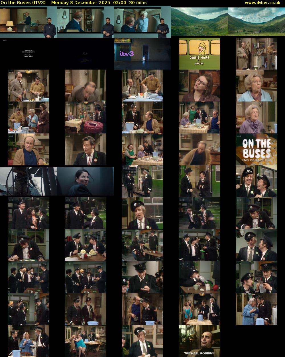 On the Buses (ITV3) Monday 8 December 2025 02:00 - 02:30