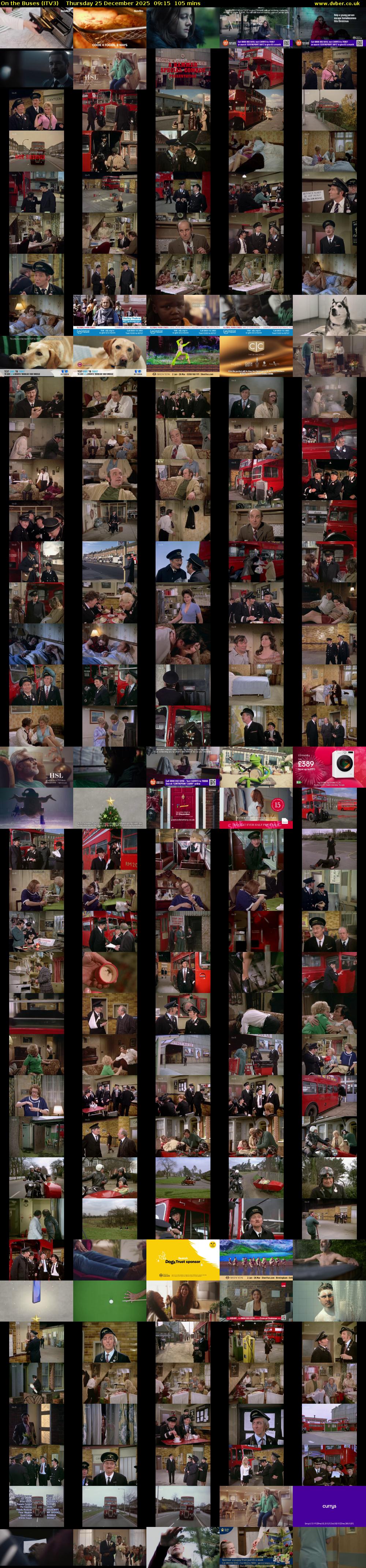 On the Buses (ITV3) Thursday 25 December 2025 09:15 - 11:00