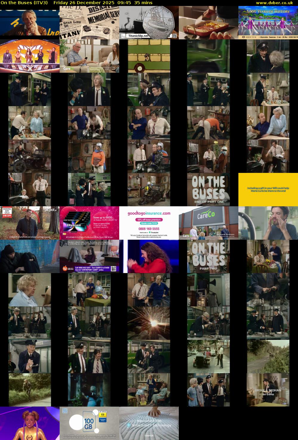 On the Buses (ITV3) Friday 26 December 2025 09:45 - 10:20