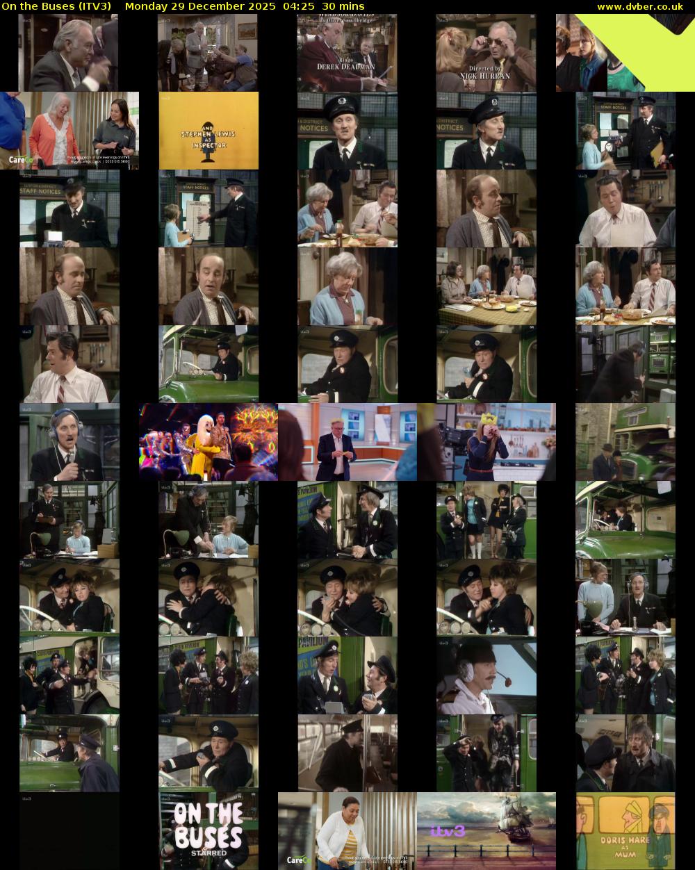 On the Buses (ITV3) Monday 29 December 2025 04:25 - 04:55
