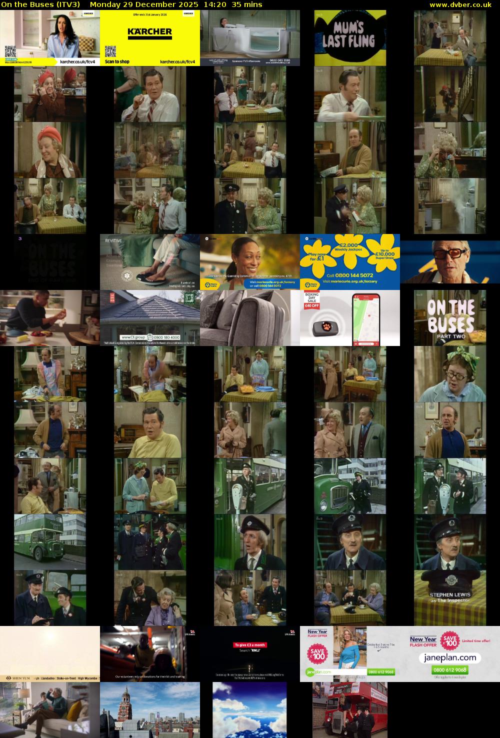 On the Buses (ITV3) Monday 29 December 2025 14:20 - 14:55