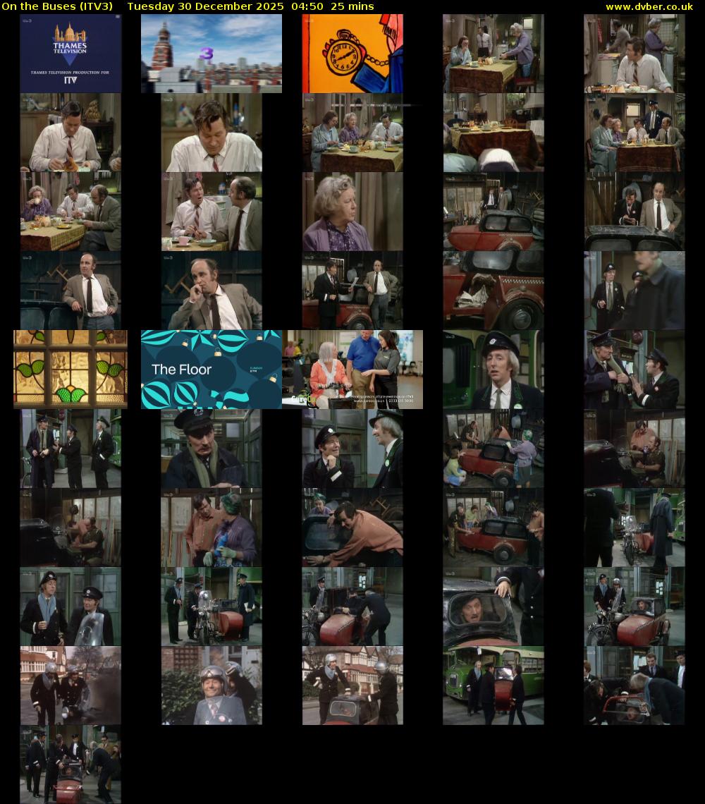 On the Buses (ITV3) Tuesday 30 December 2025 04:50 - 05:15