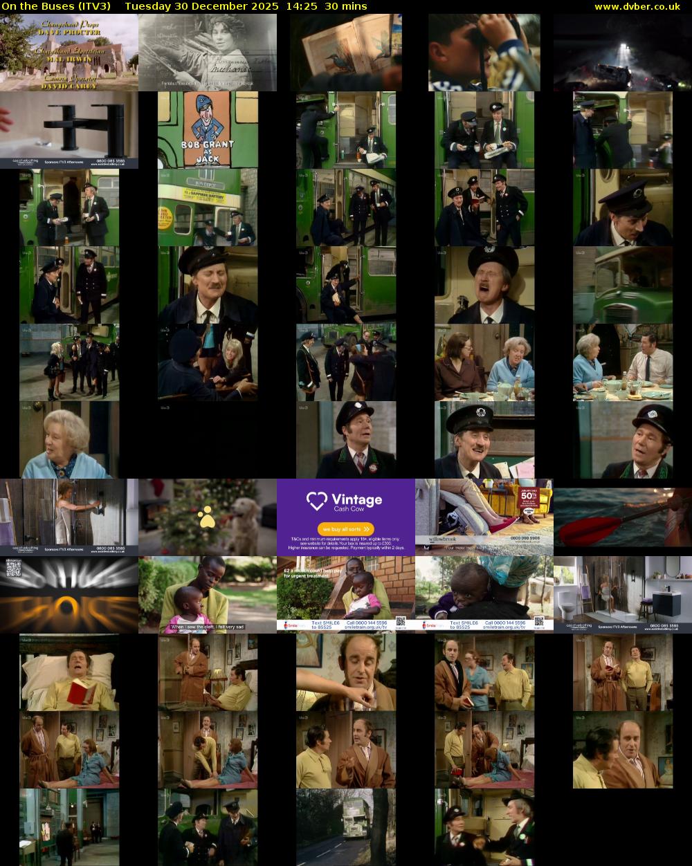 On the Buses (ITV3) Tuesday 30 December 2025 14:25 - 14:55