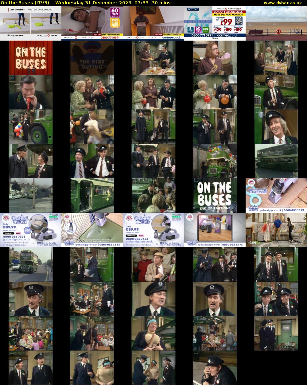 On the Buses (ITV3) Wednesday 31 December 2025 07:35 - 08:05