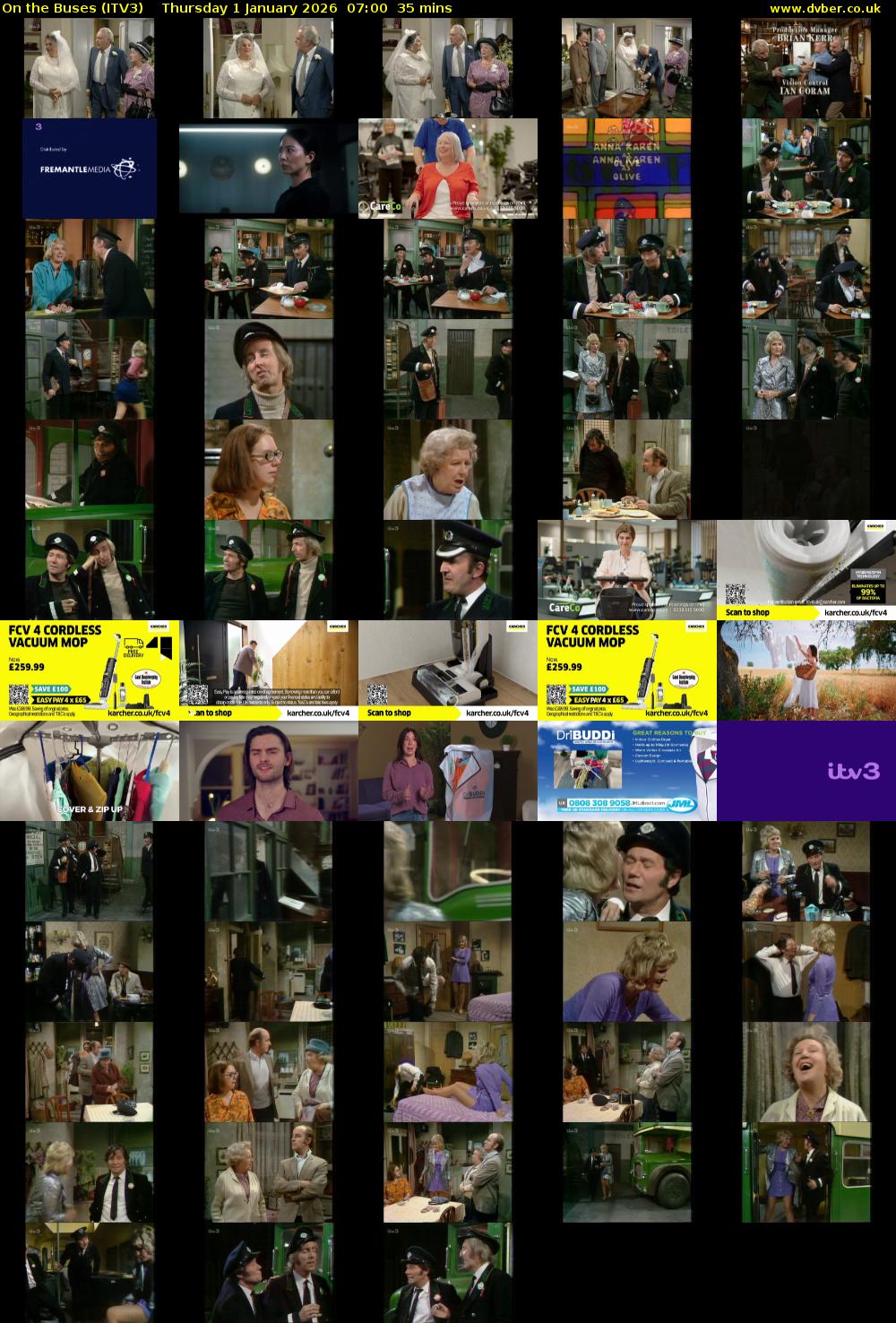 On the Buses (ITV3) Thursday 1 January 2026 07:00 - 07:35