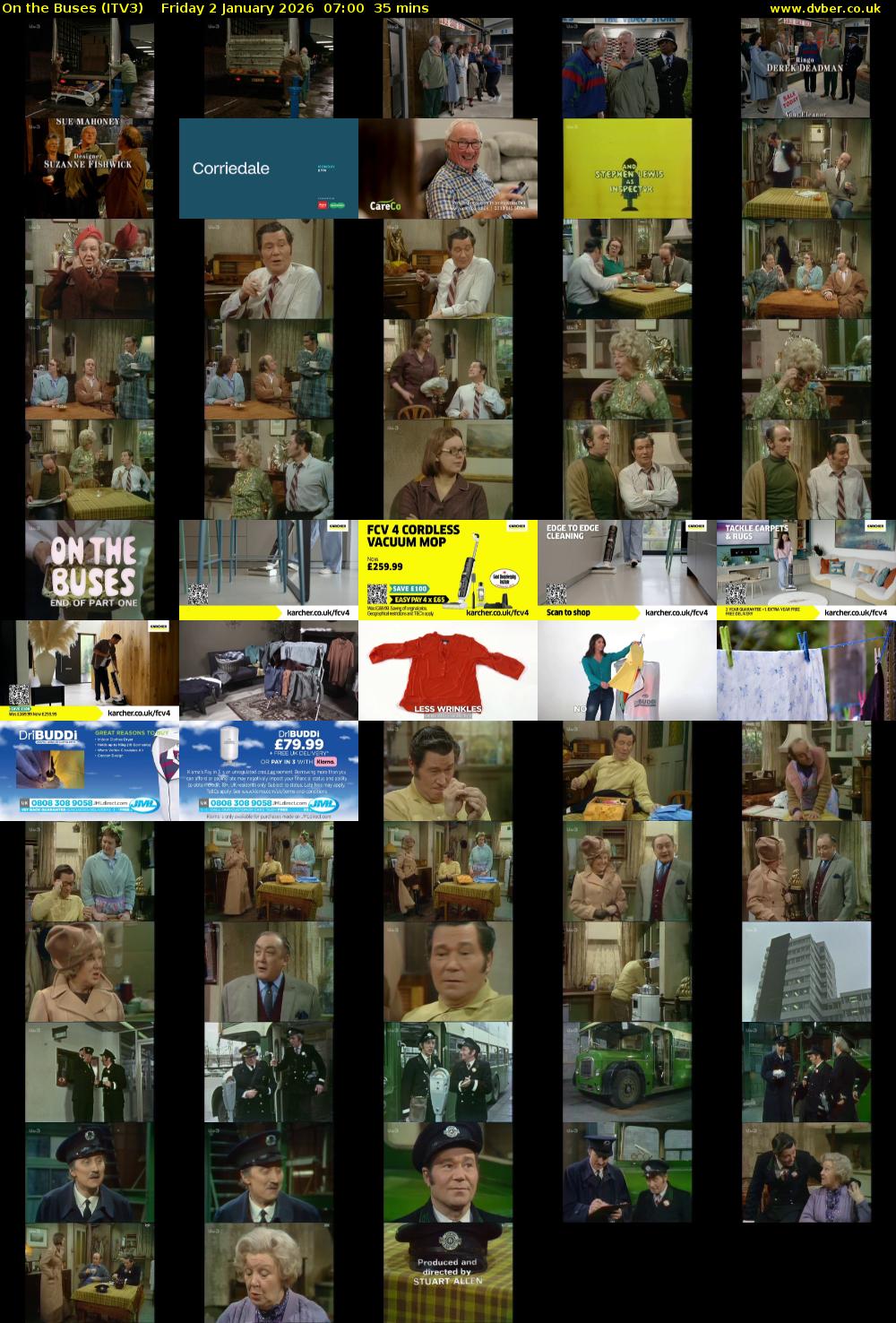 On the Buses (ITV3) Friday 2 January 2026 07:00 - 07:35