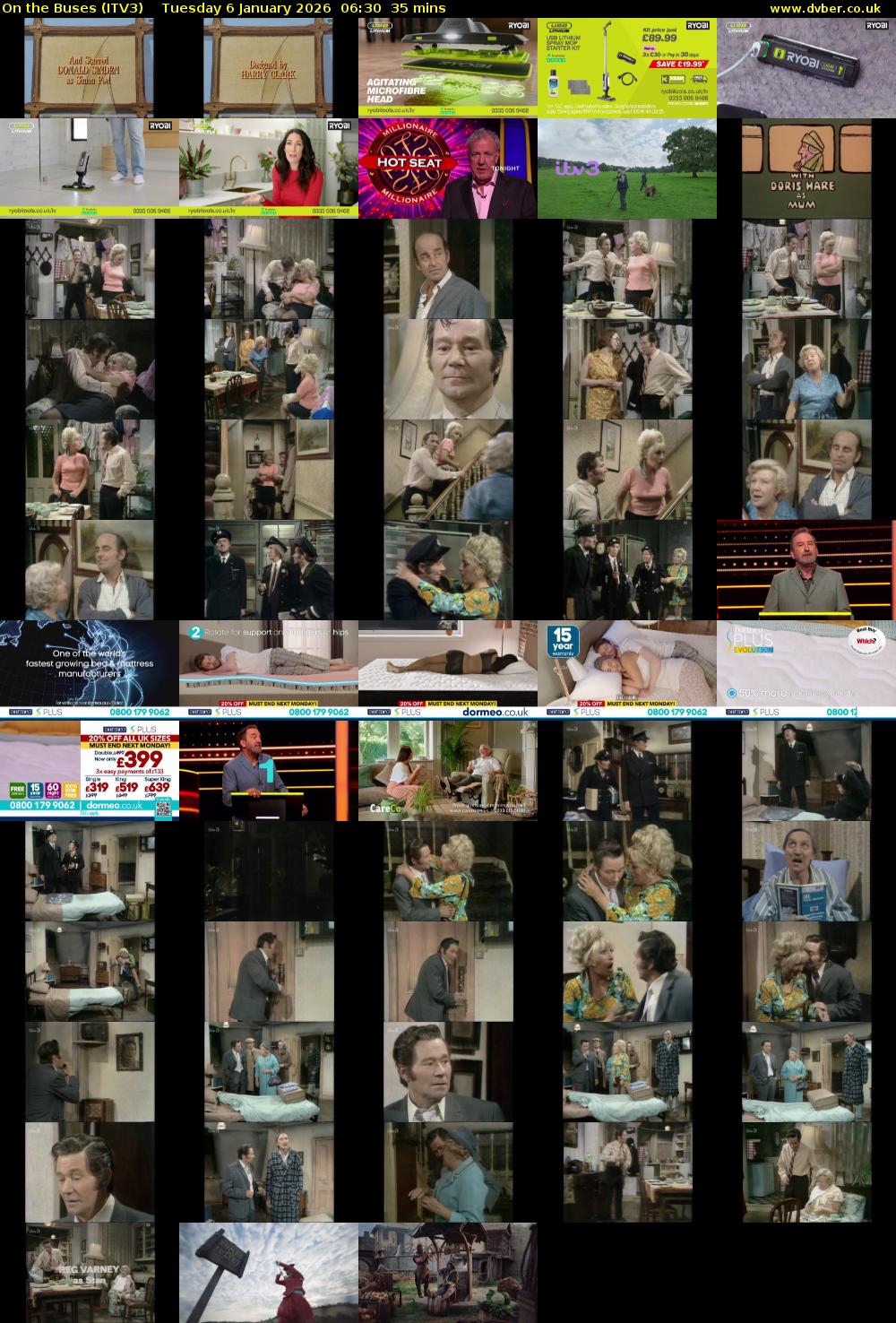 On the Buses (ITV3) Tuesday 6 January 2026 06:30 - 07:05