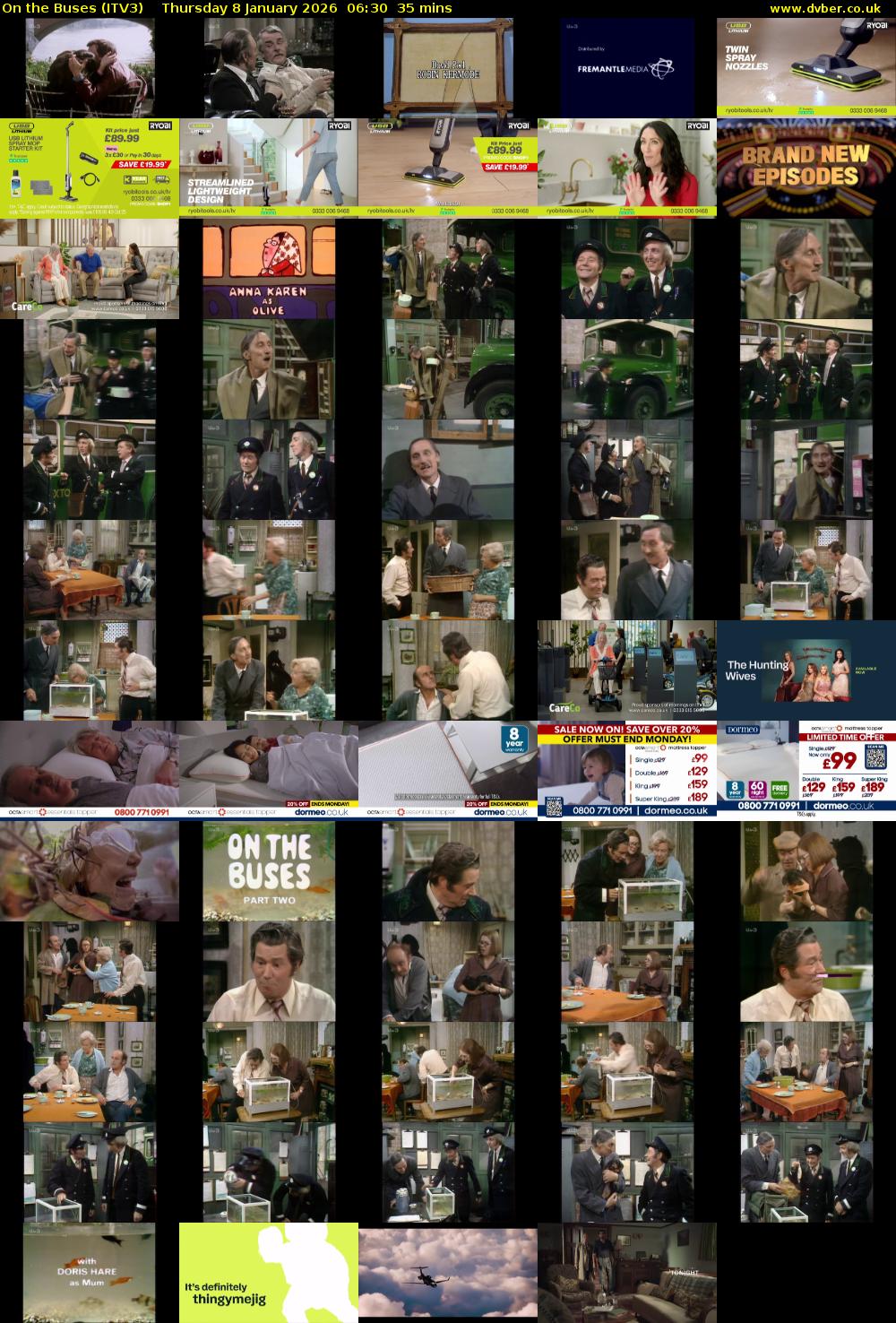 On the Buses (ITV3) Thursday 8 January 2026 06:30 - 07:05