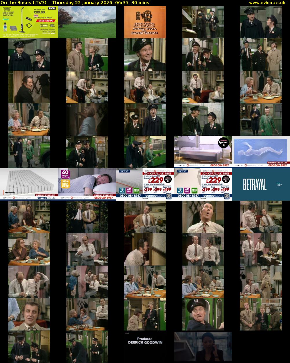 On the Buses (ITV3) Thursday 22 January 2026 06:35 - 07:05