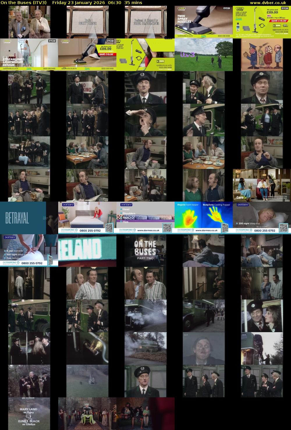 On the Buses (ITV3) Friday 23 January 2026 06:30 - 07:05