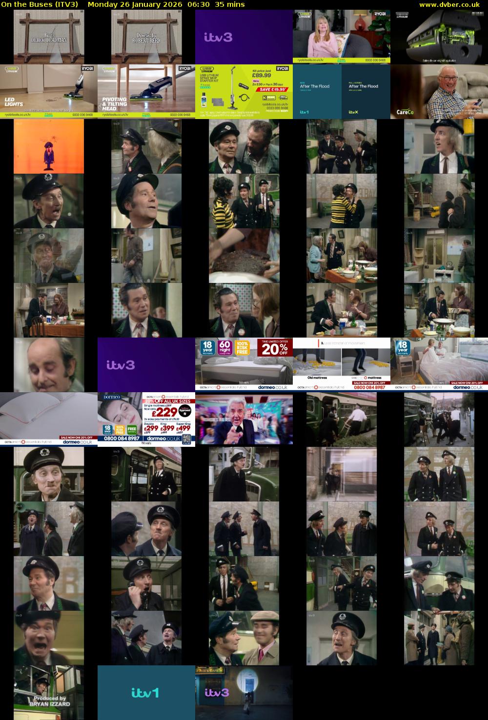 On the Buses (ITV3) Monday 26 January 2026 06:30 - 07:05