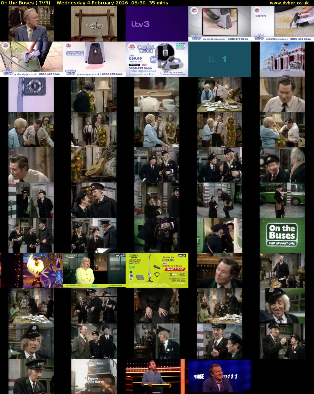 On the Buses (ITV3) Wednesday 4 February 2026 06:30 - 07:05