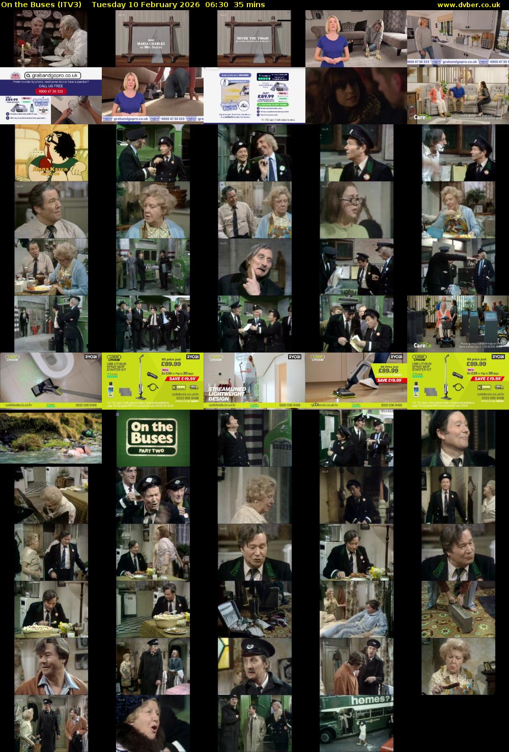 On the Buses (ITV3) Tuesday 10 February 2026 06:30 - 07:05