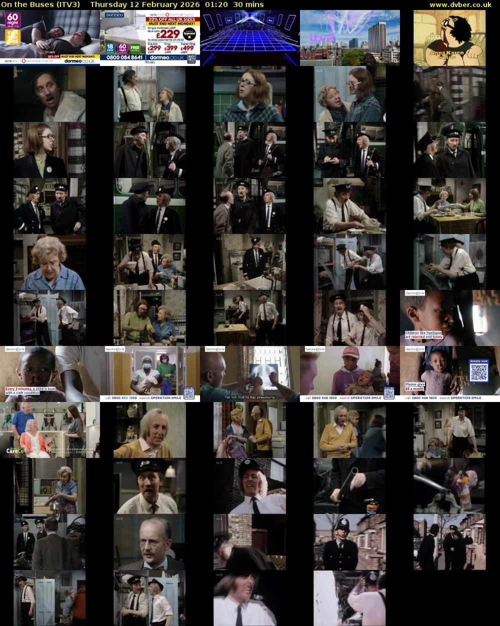 On the Buses (ITV3) Thursday 12 February 2026 01:20 - 01:50