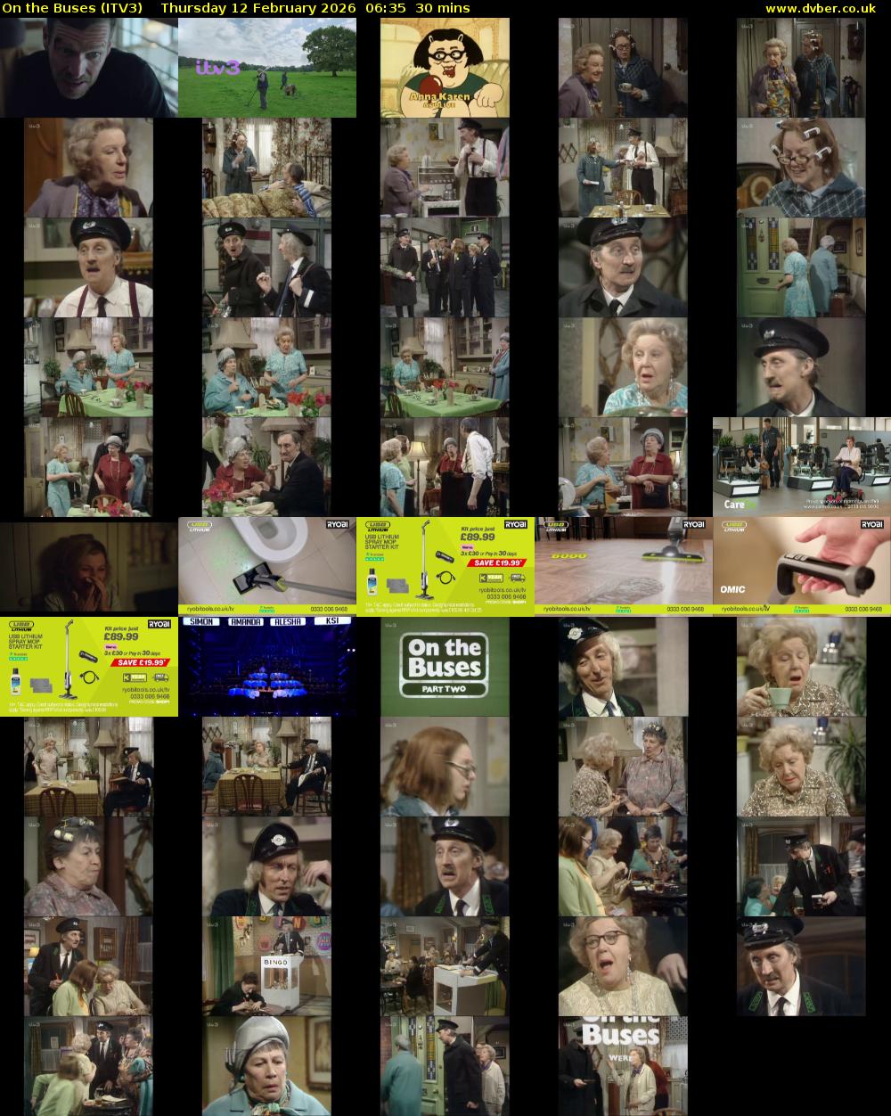 On the Buses (ITV3) Thursday 12 February 2026 06:35 - 07:05