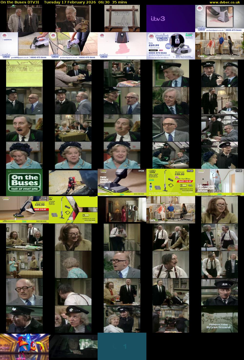 On the Buses (ITV3) Tuesday 17 February 2026 06:30 - 07:05