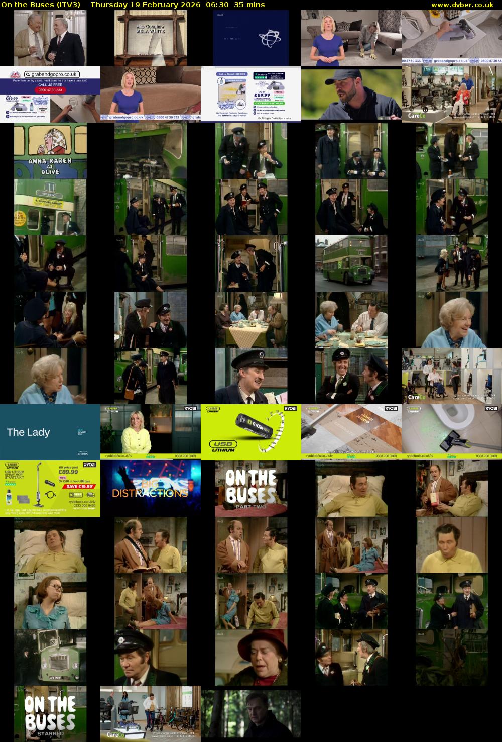 On the Buses (ITV3) Thursday 19 February 2026 06:30 - 07:05