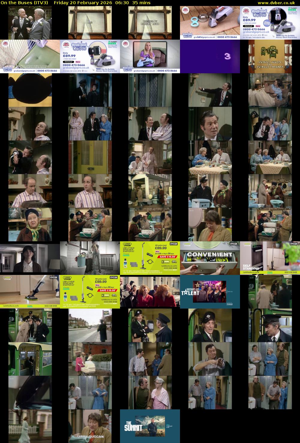 On the Buses (ITV3) Friday 20 February 2026 06:30 - 07:05