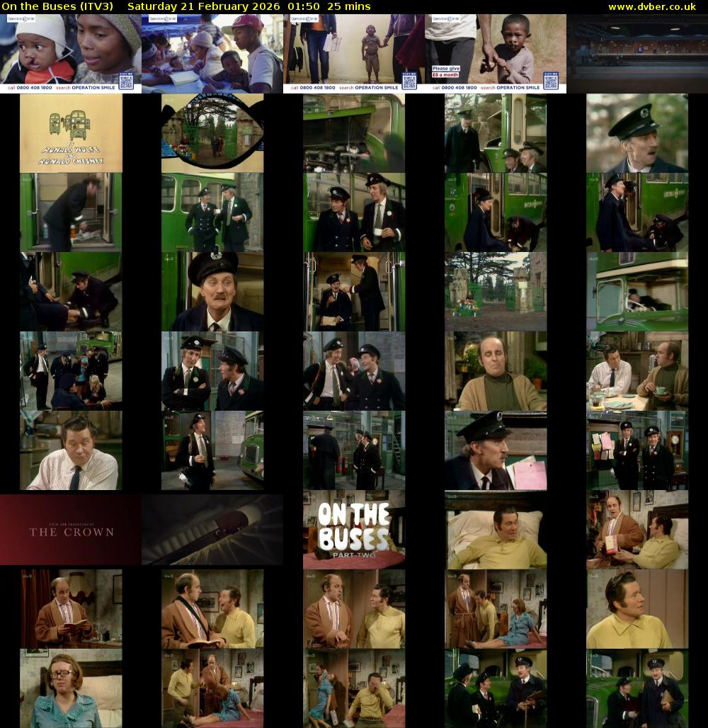 On the Buses (ITV3) Saturday 21 February 2026 01:50 - 02:15