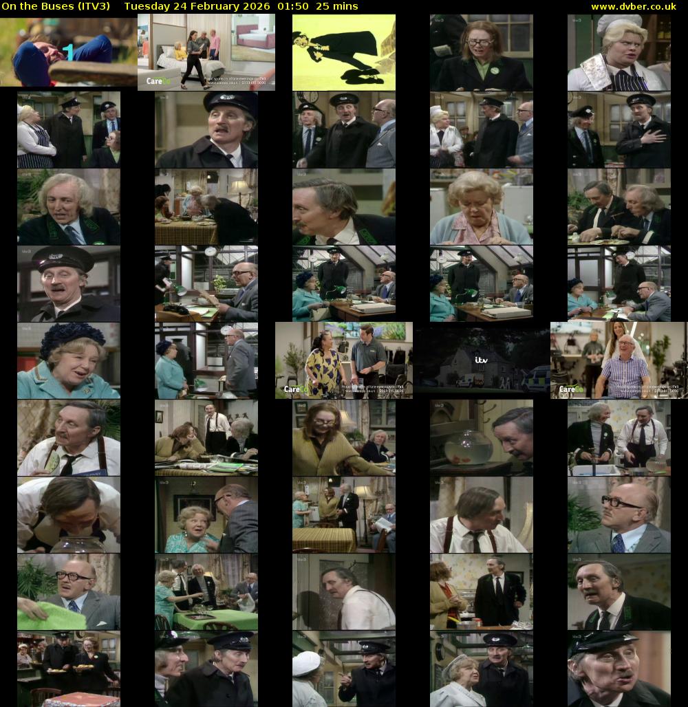 On the Buses (ITV3) Tuesday 24 February 2026 01:50 - 02:15