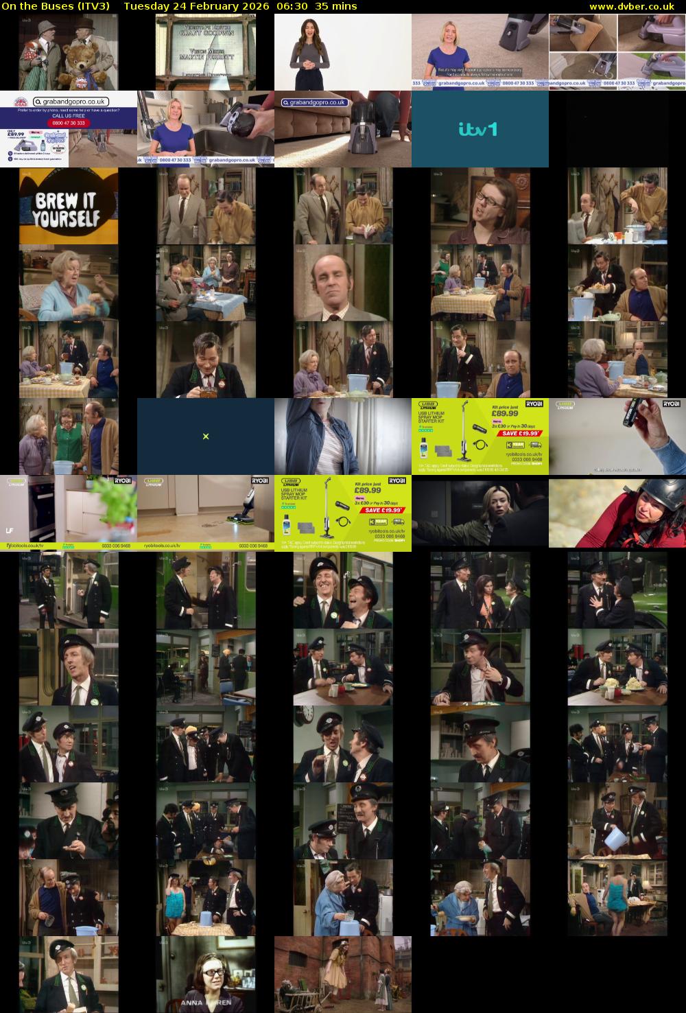 On the Buses (ITV3) Tuesday 24 February 2026 06:30 - 07:05