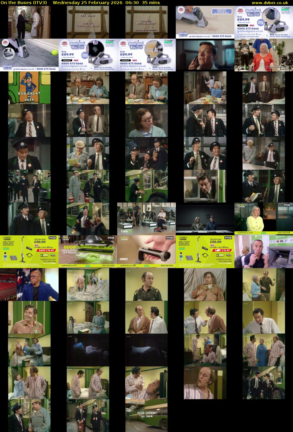 On the Buses (ITV3) Wednesday 25 February 2026 06:30 - 07:05