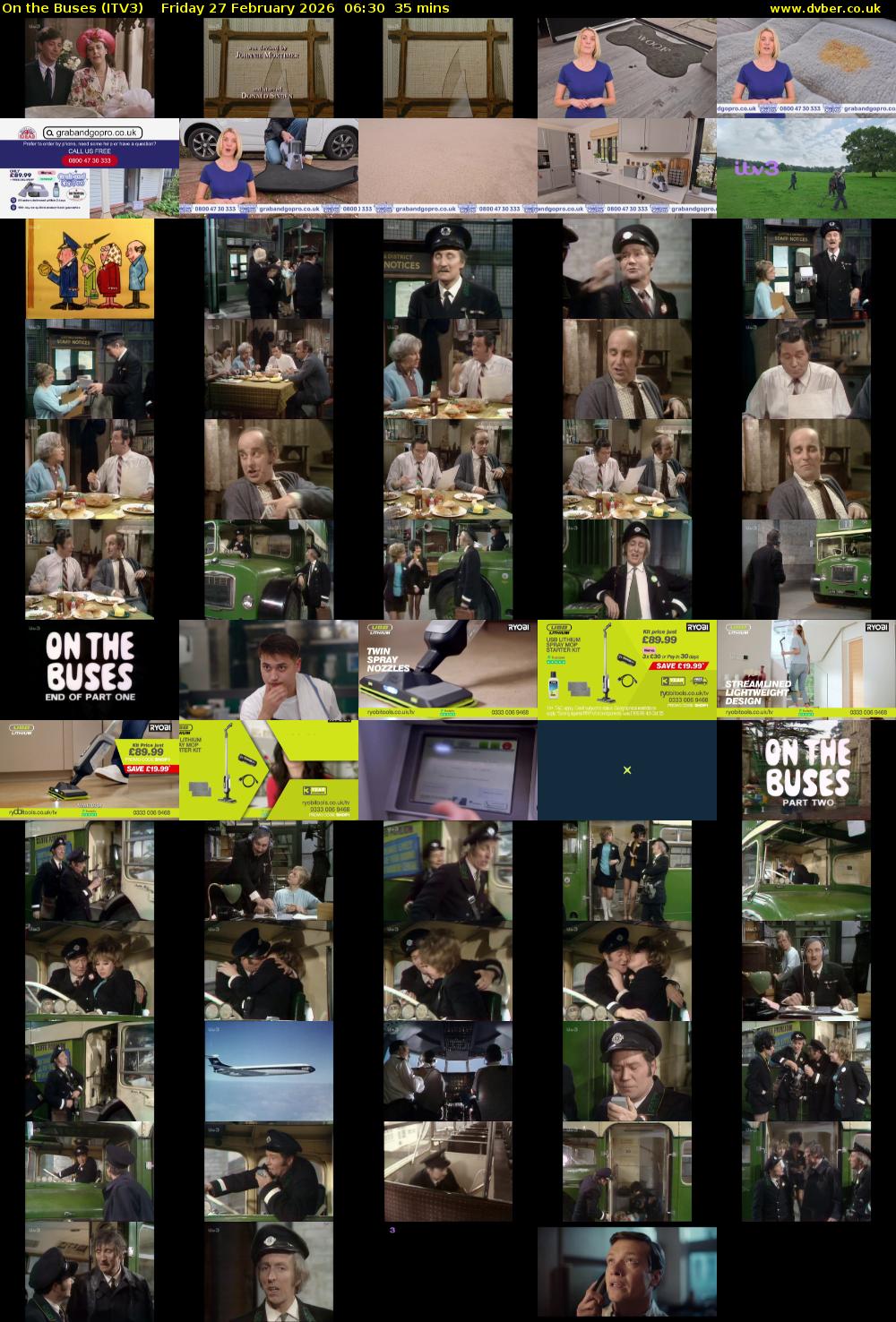 On the Buses (ITV3) Friday 27 February 2026 06:30 - 07:05