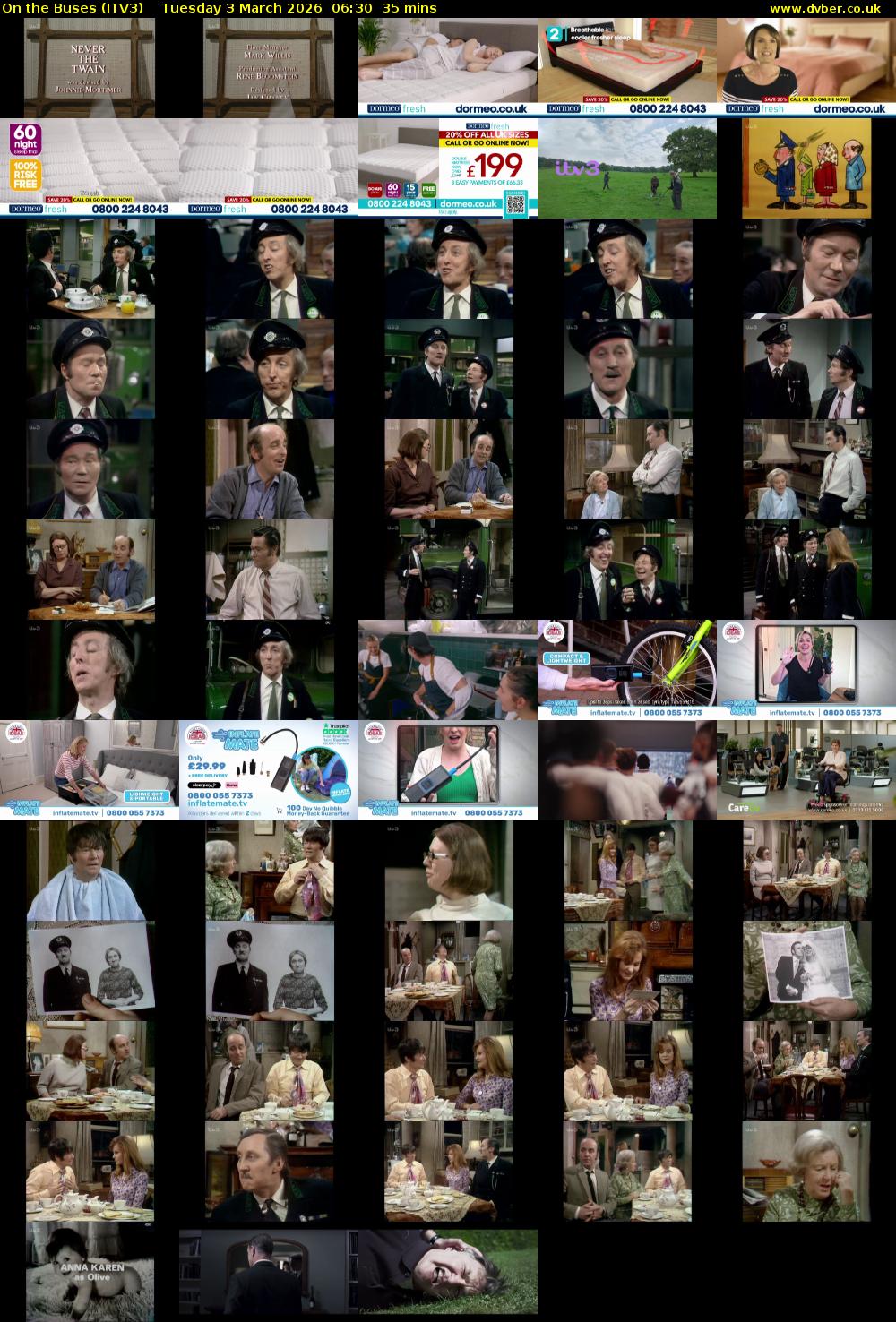 On the Buses (ITV3) Tuesday 3 March 2026 06:30 - 07:05