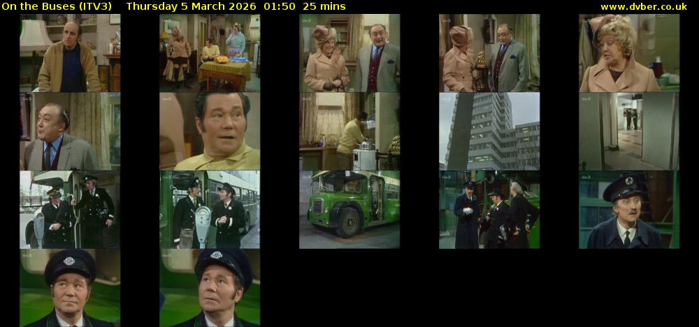 On the Buses (ITV3) Thursday 5 March 2026 01:50 - 02:15