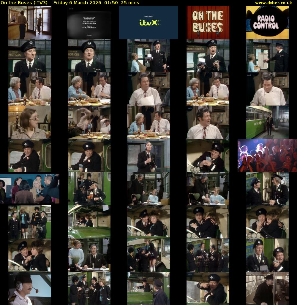 On the Buses (ITV3) Friday 6 March 2026 01:50 - 02:15