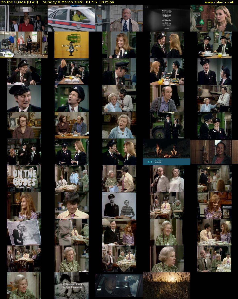 On the Buses (ITV3) Sunday 8 March 2026 01:55 - 02:25