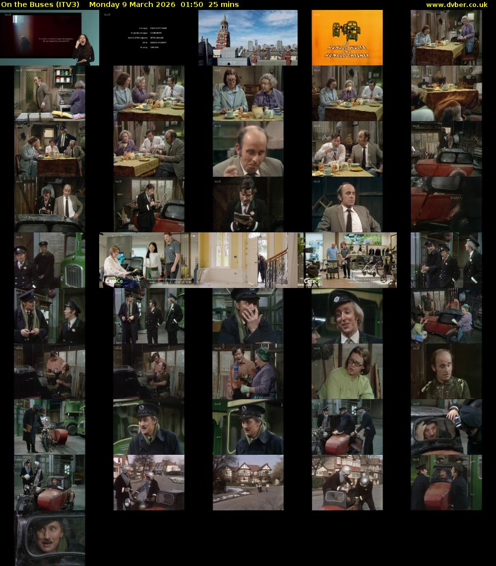 On the Buses (ITV3) Monday 9 March 2026 01:50 - 02:15