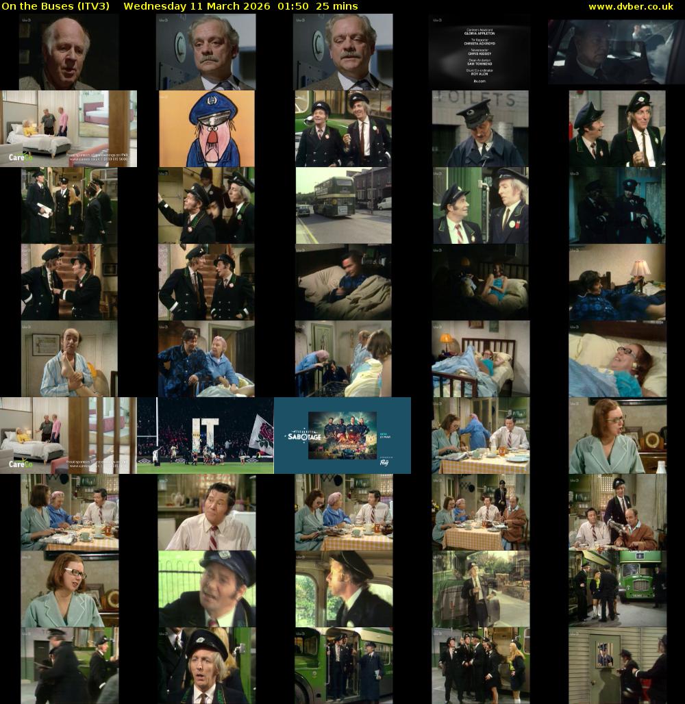 On the Buses (ITV3) Wednesday 11 March 2026 01:50 - 02:15