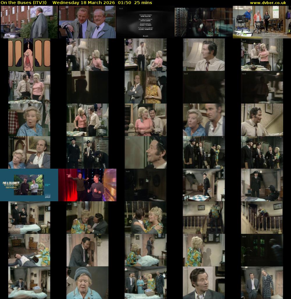 On the Buses (ITV3) Wednesday 18 March 2026 01:50 - 02:15