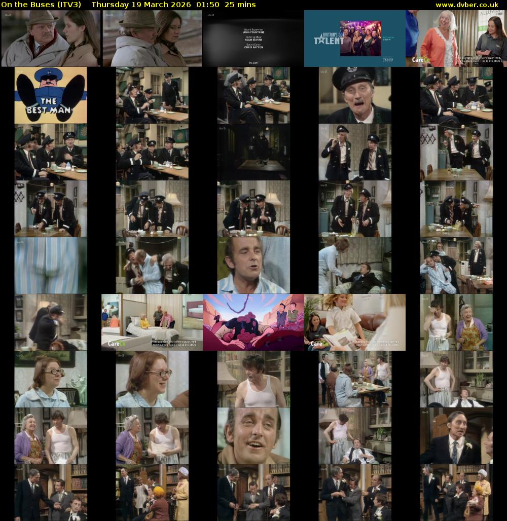 On the Buses (ITV3) Thursday 19 March 2026 01:50 - 02:15